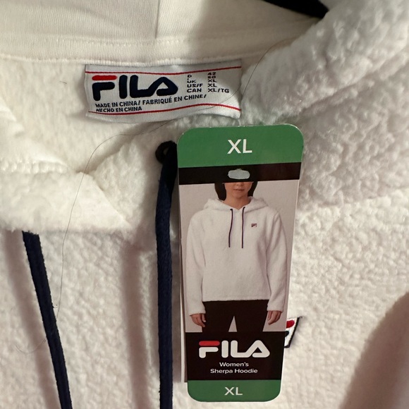 NWT FILA Josephine Sherpa Crop Hoodie - Picture 4 of 5
